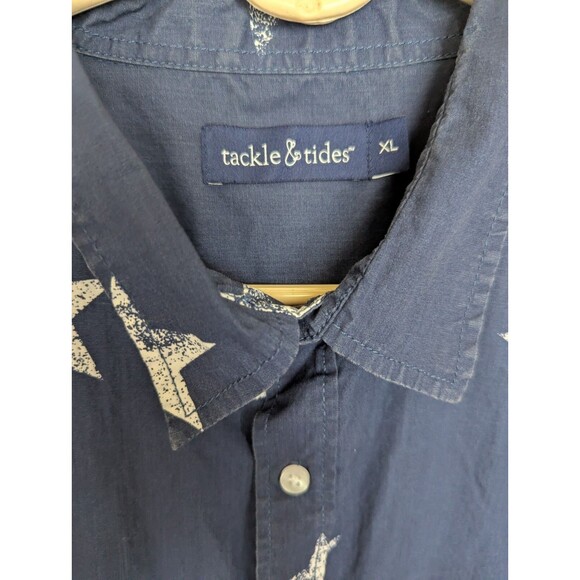 Tackle Tides Mens Stars Shirt XL Button Down Patriotic Dallas Cowboys Texas USA - Picture 4 of 12